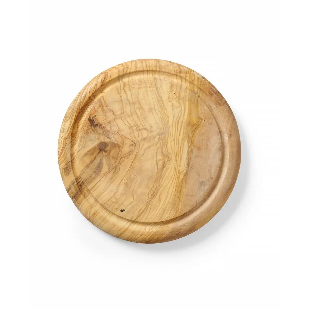 Platou rotund din lemn de maslin, diametru 260 mm [1]