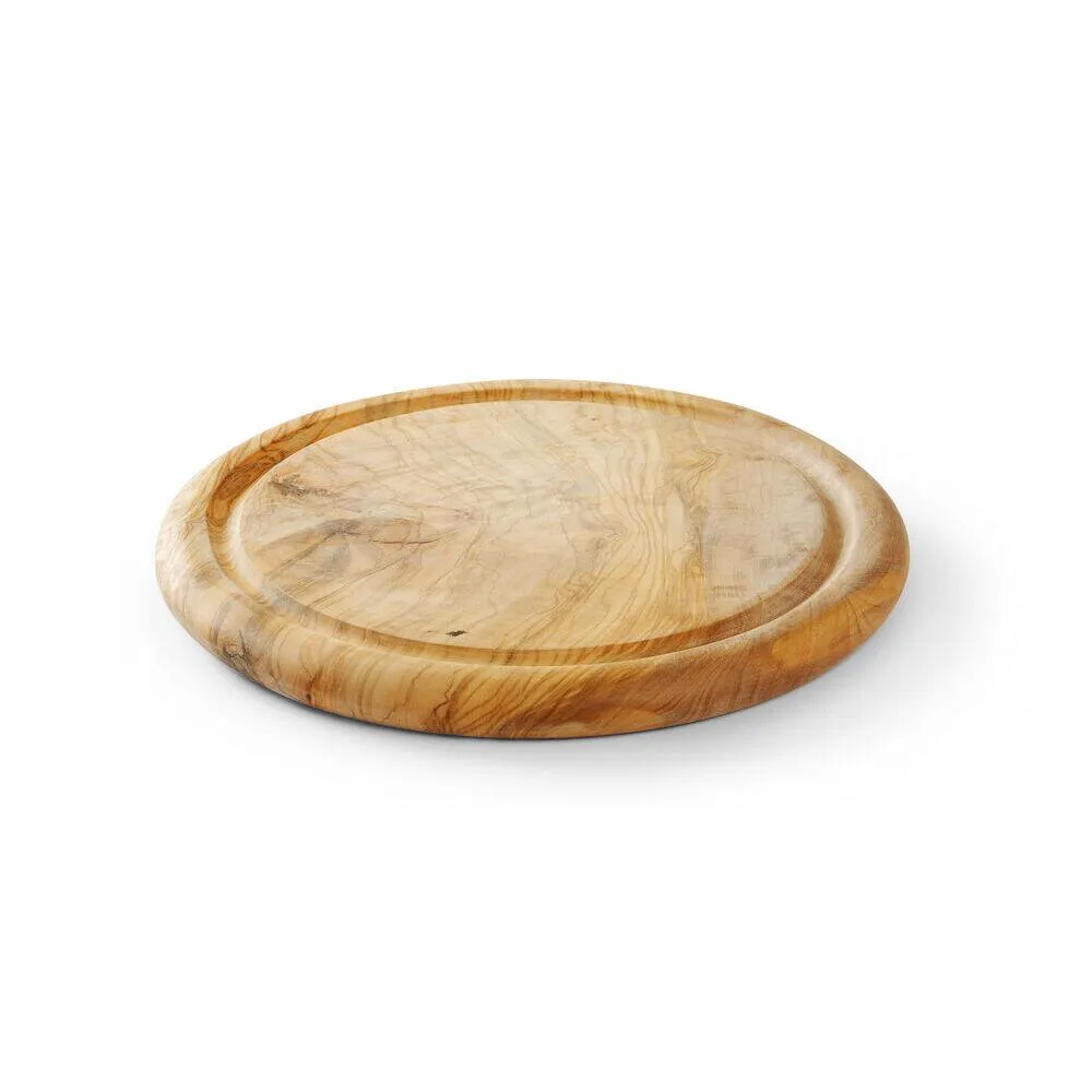 Platou rotund din lemn de maslin, diametru 260 mm [2]