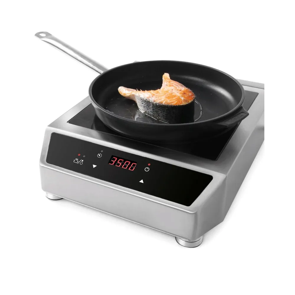 Plita inductie profesionala 3500W, control digital, inox [1]
