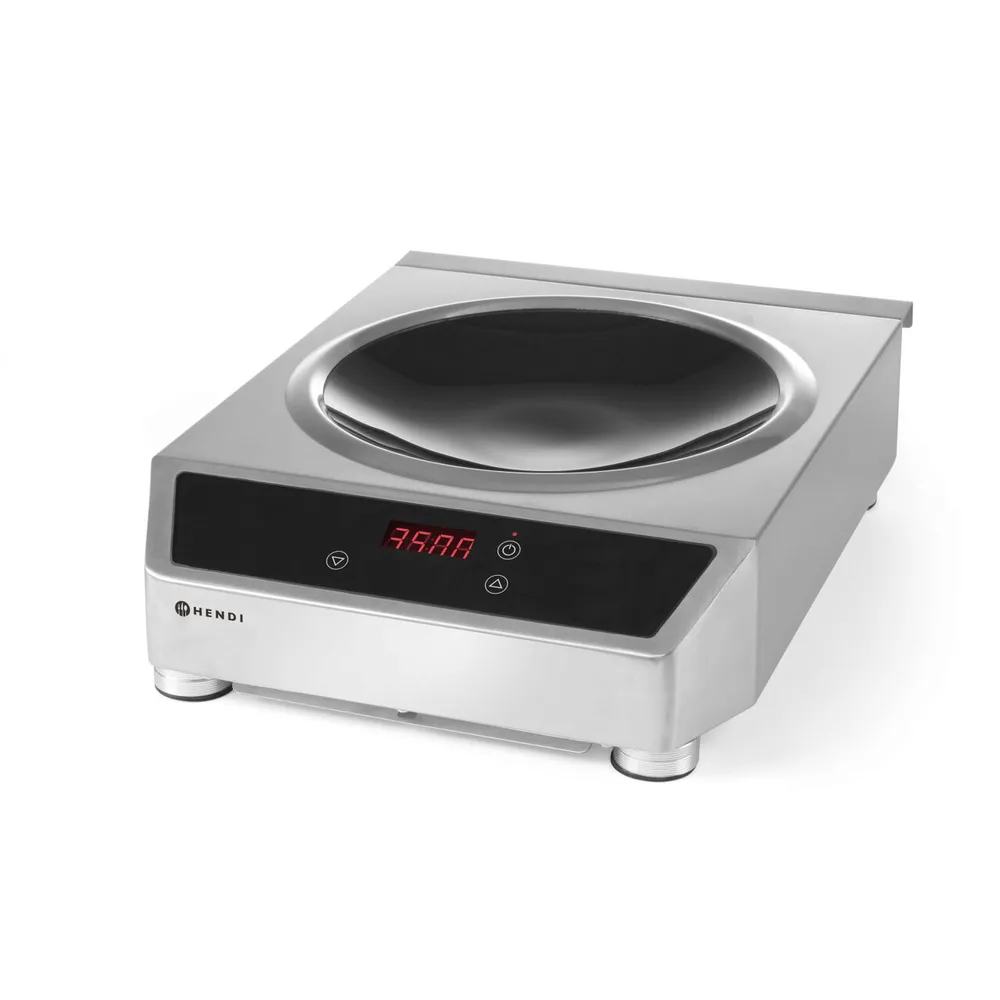 Plita inductie Wok 3500W, control digital, inox cu vas [1]