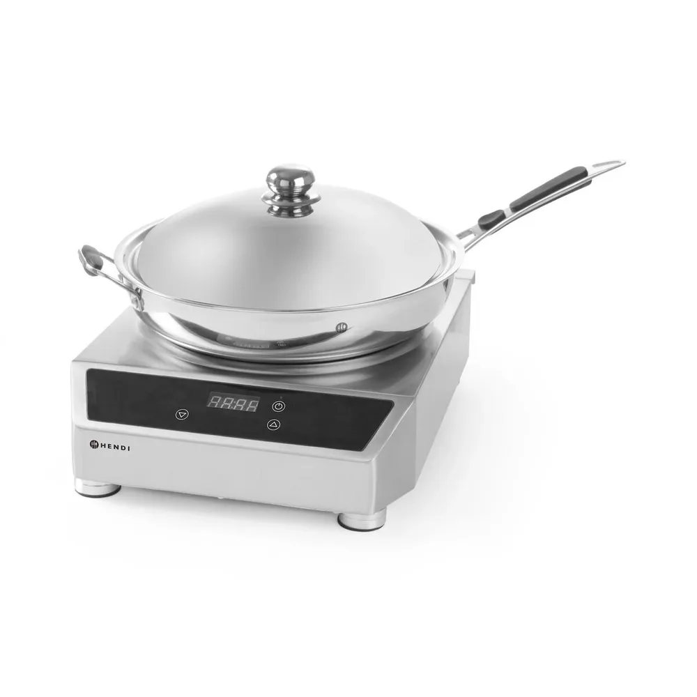 Plita inductie Wok 3500W, control digital, inox cu vas [2]