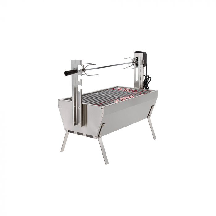 Protap rotisor cu gratar 600x320 mm din inox, 230V, SGB-8 [3]