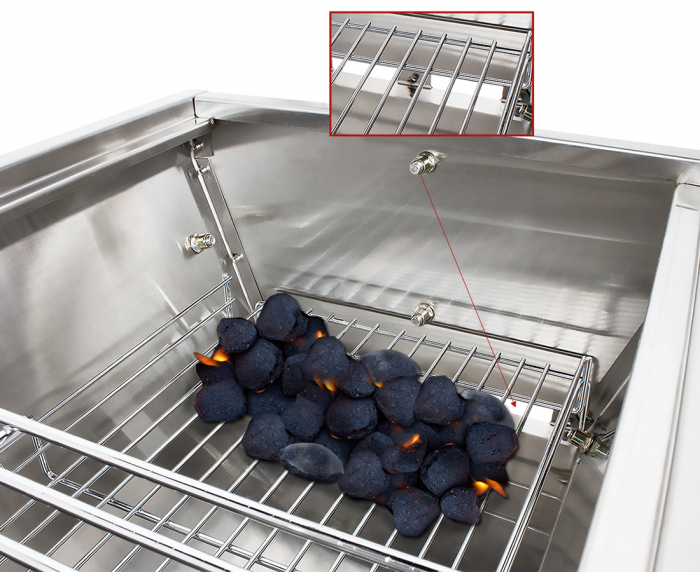 Protap rotisor cu gratar 600x320 mm din inox, 230V, SGB-8 [7]