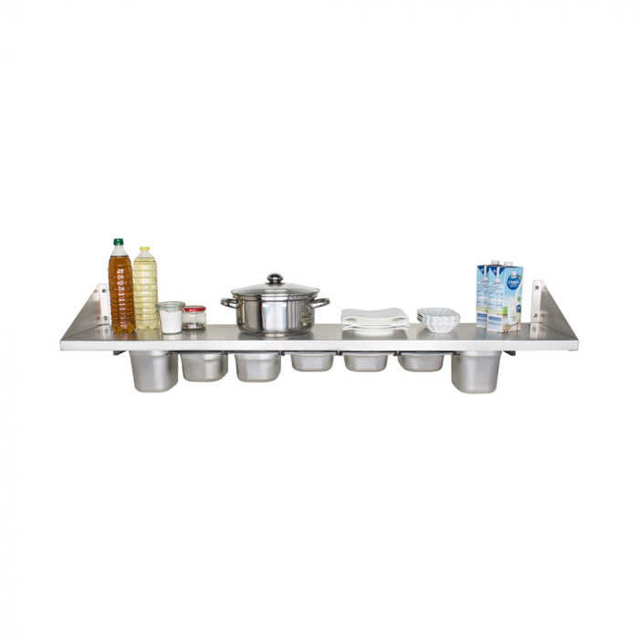 Raft de perete 1000x300x320 mm cu suport pentru cuve GN, BGR-100 [1]