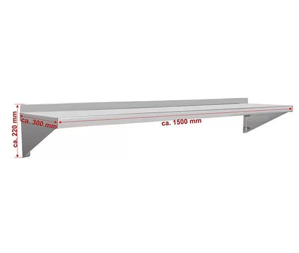 Raft de perete inox 1500 x 300 mm WAB-150 [2]