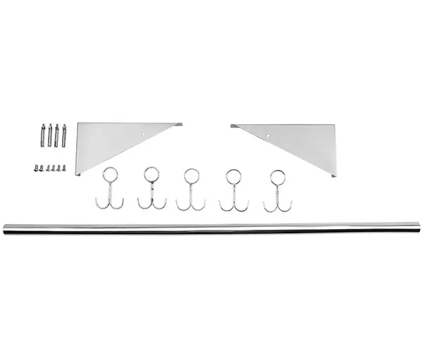 Raft de perete inox 1200 x 300 mm cu carlige WABG-30 [3]