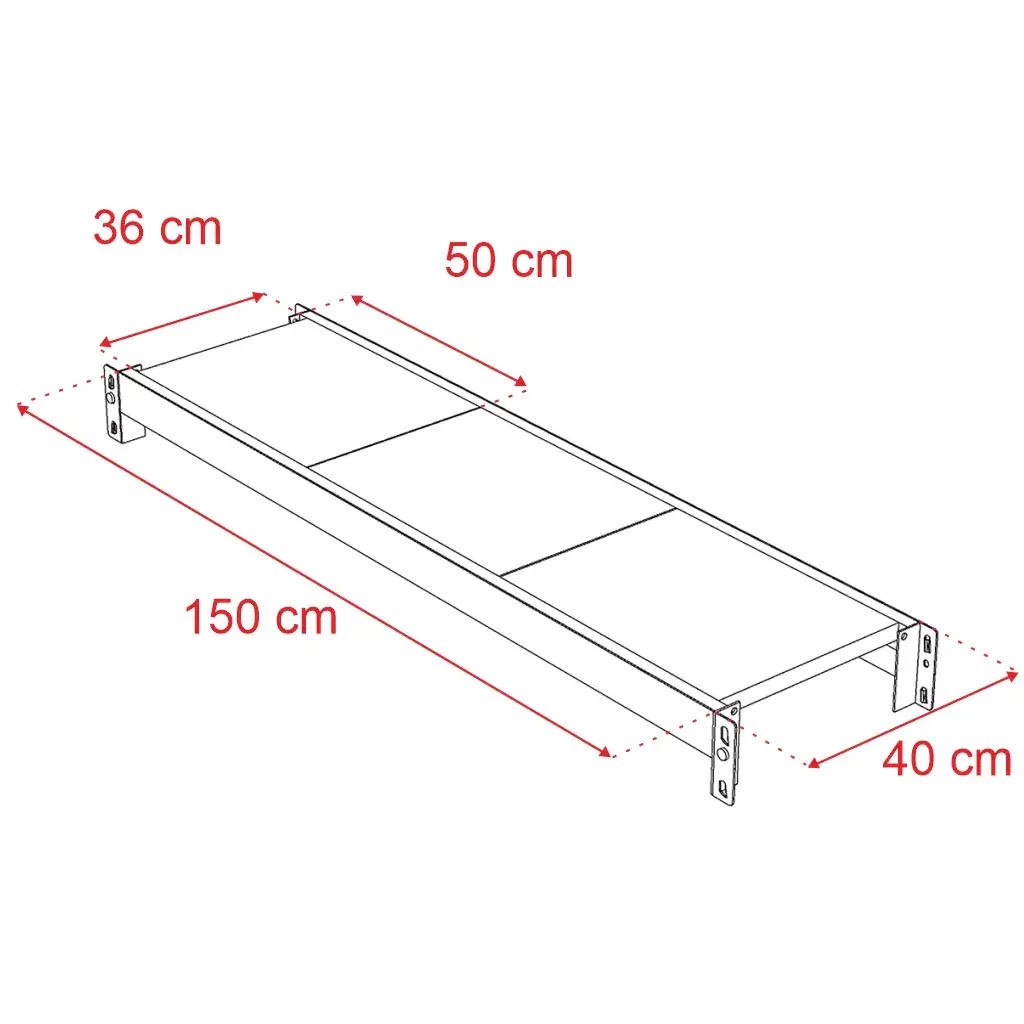 Raft depozitare 4 rafturi 200x167x40cm [3]