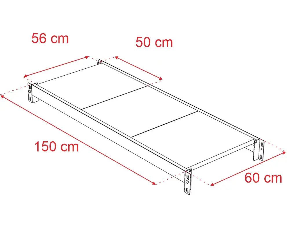 Raft depozitare 4 rafturi 200x167x60cm [2]