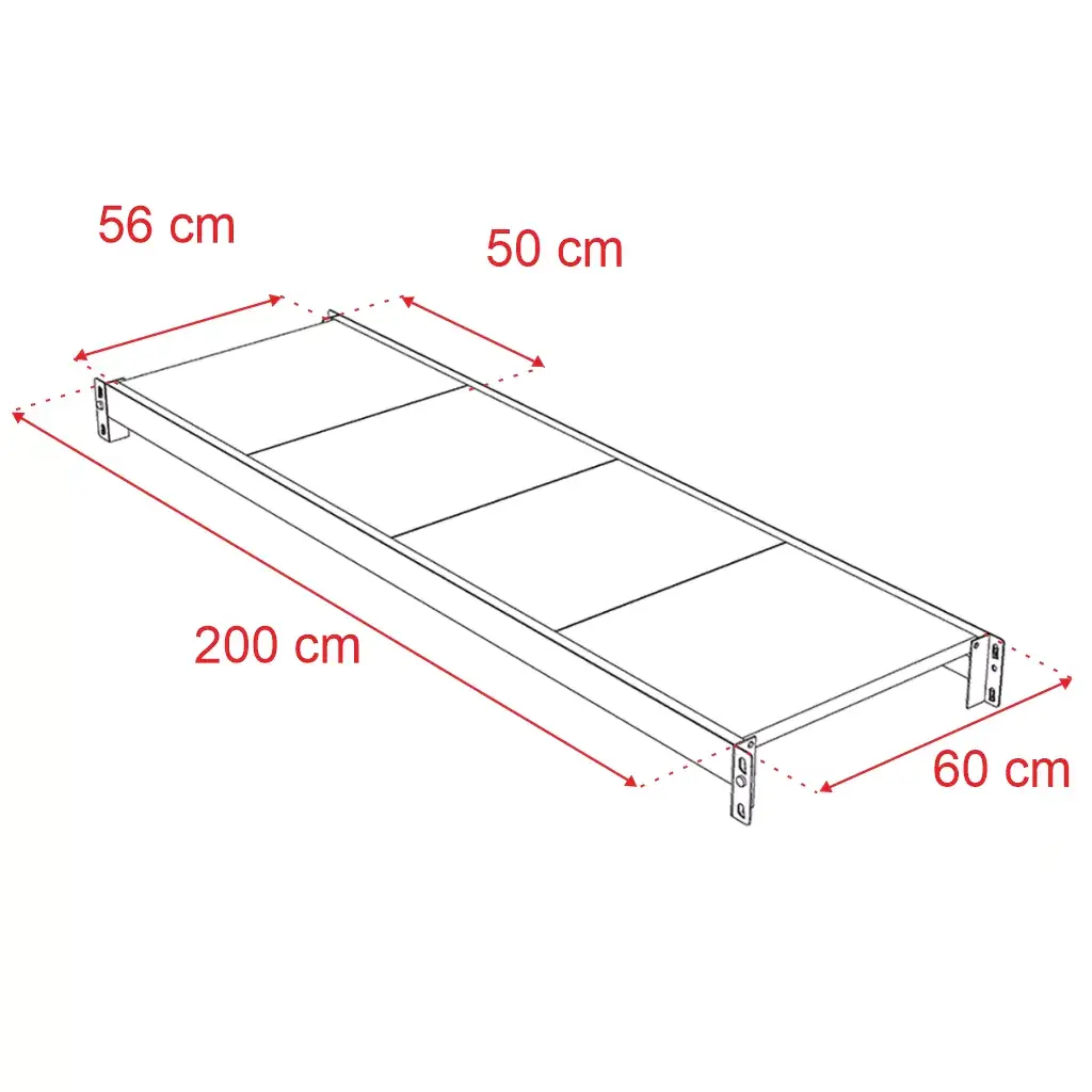 Raft depozitare 4 rafturi 200x217x60cm [2]