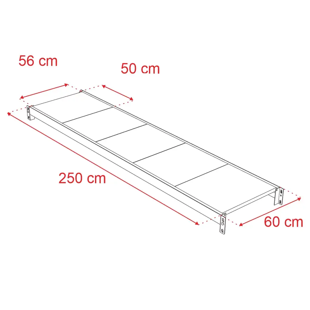 Raft depozitare 4 rafturi 200x267x60cm [2]
