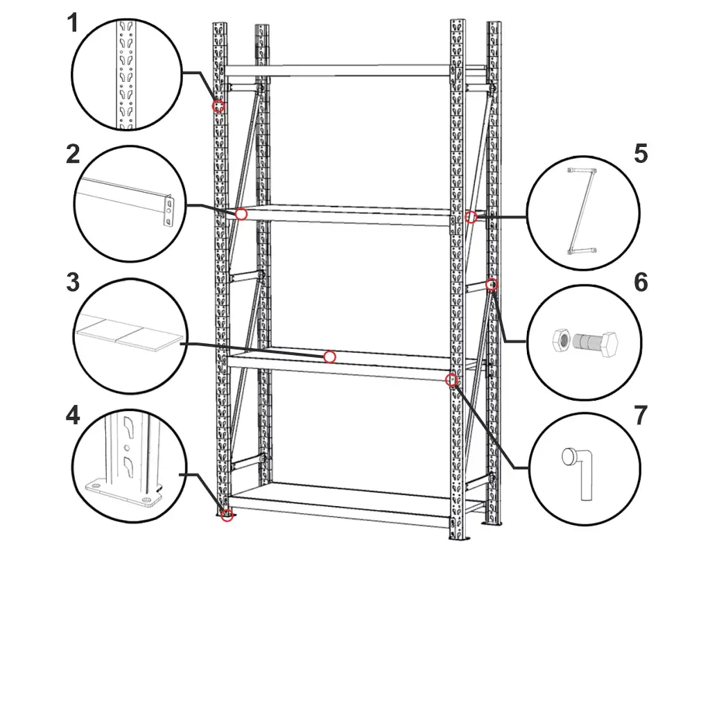 Raft magazin 4 rafturi 200x199x50cm [2]