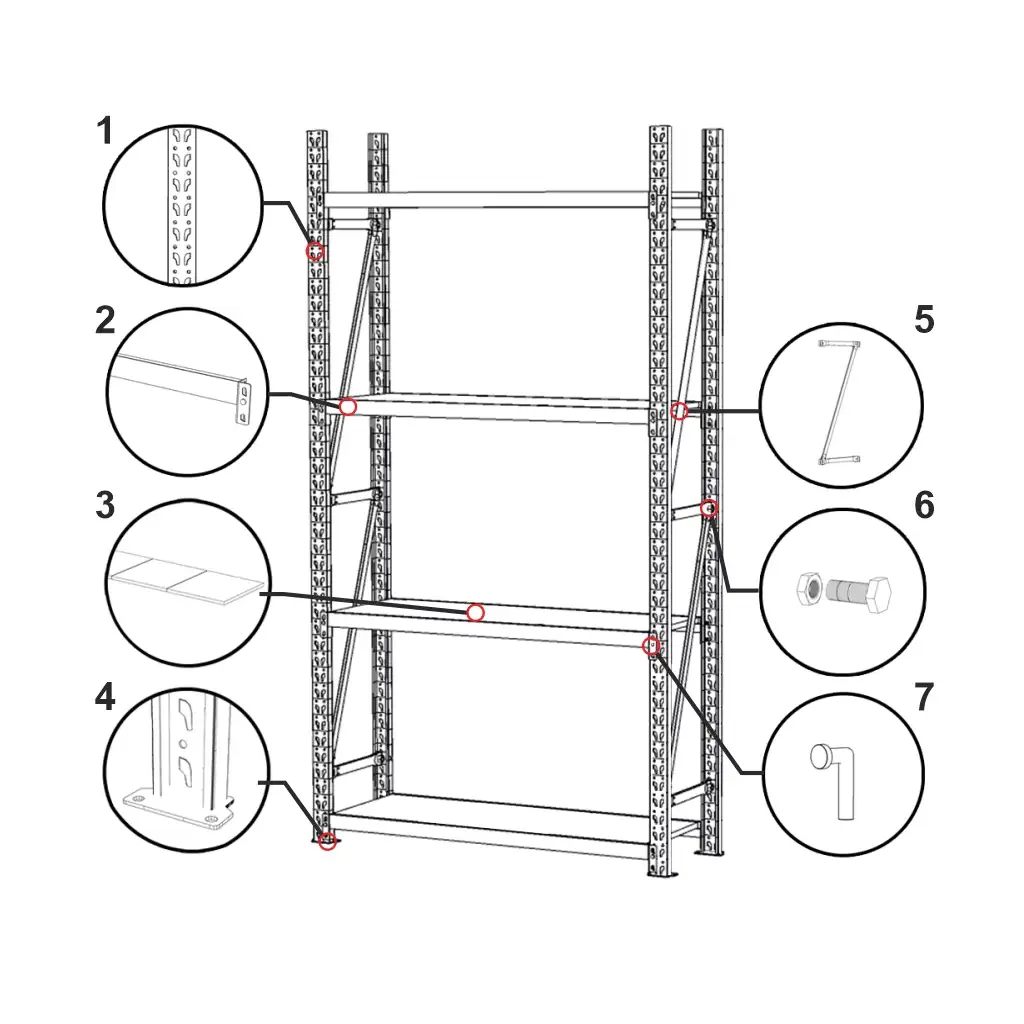 Raft magazin 5 rafturi 200x191x50cm extensie [2]