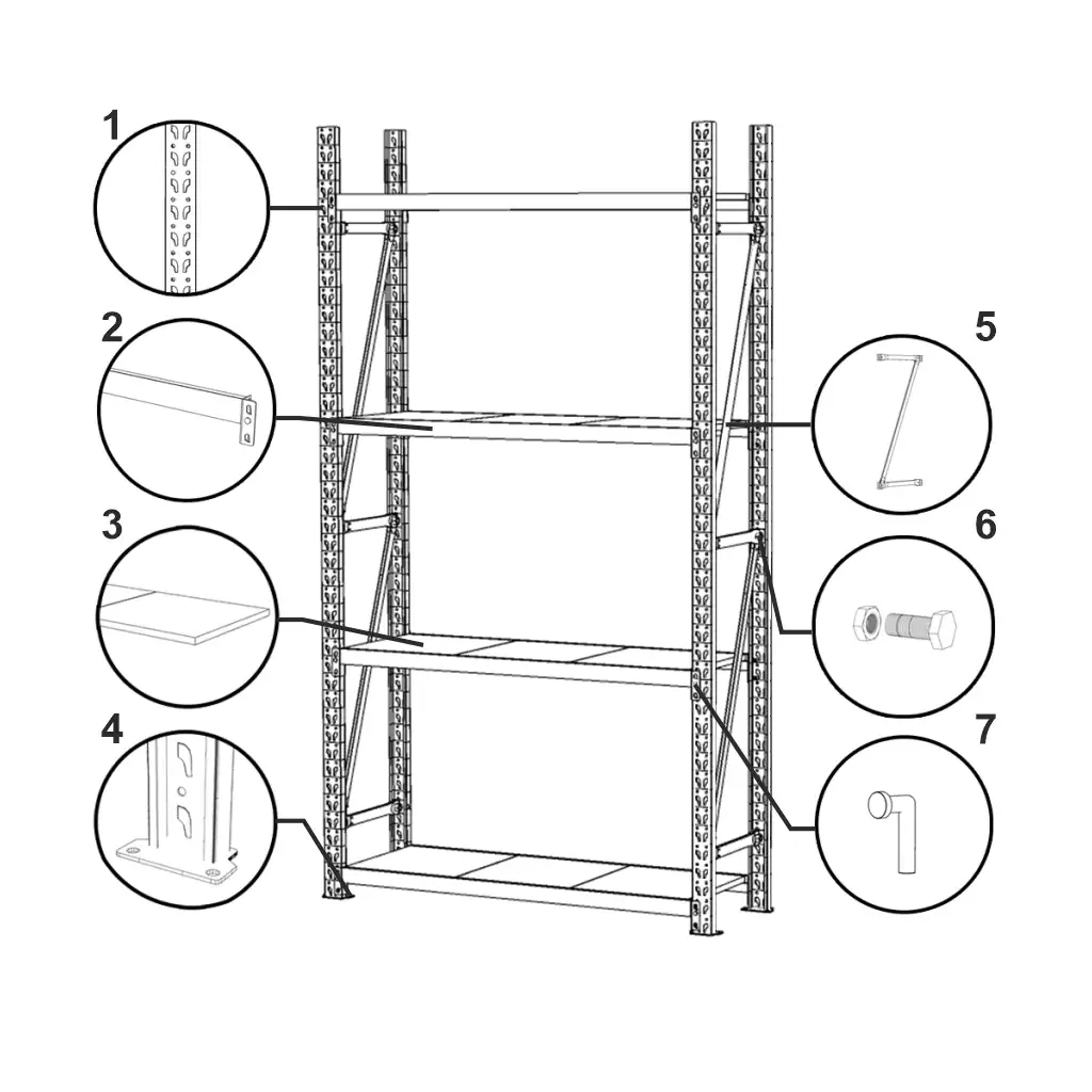 Raft magazin 5 rafturi 200x191x60cm extensie [3]