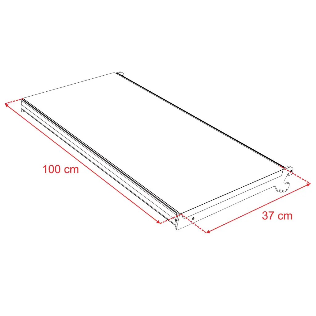 Raft magazin dublu 210x100cm extensie, grafit [6]