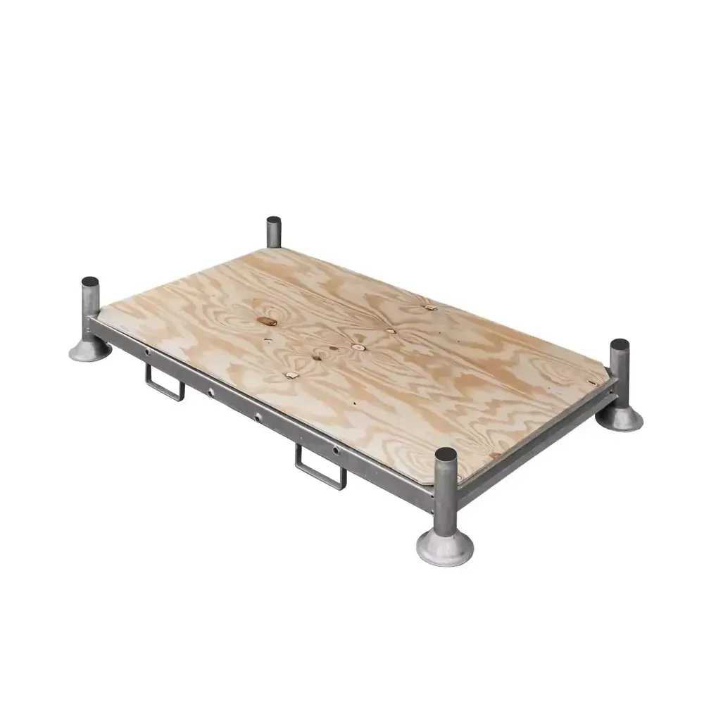 Raft metalic mare 202x118x31 cm zincat cu baza din placaj [1]
