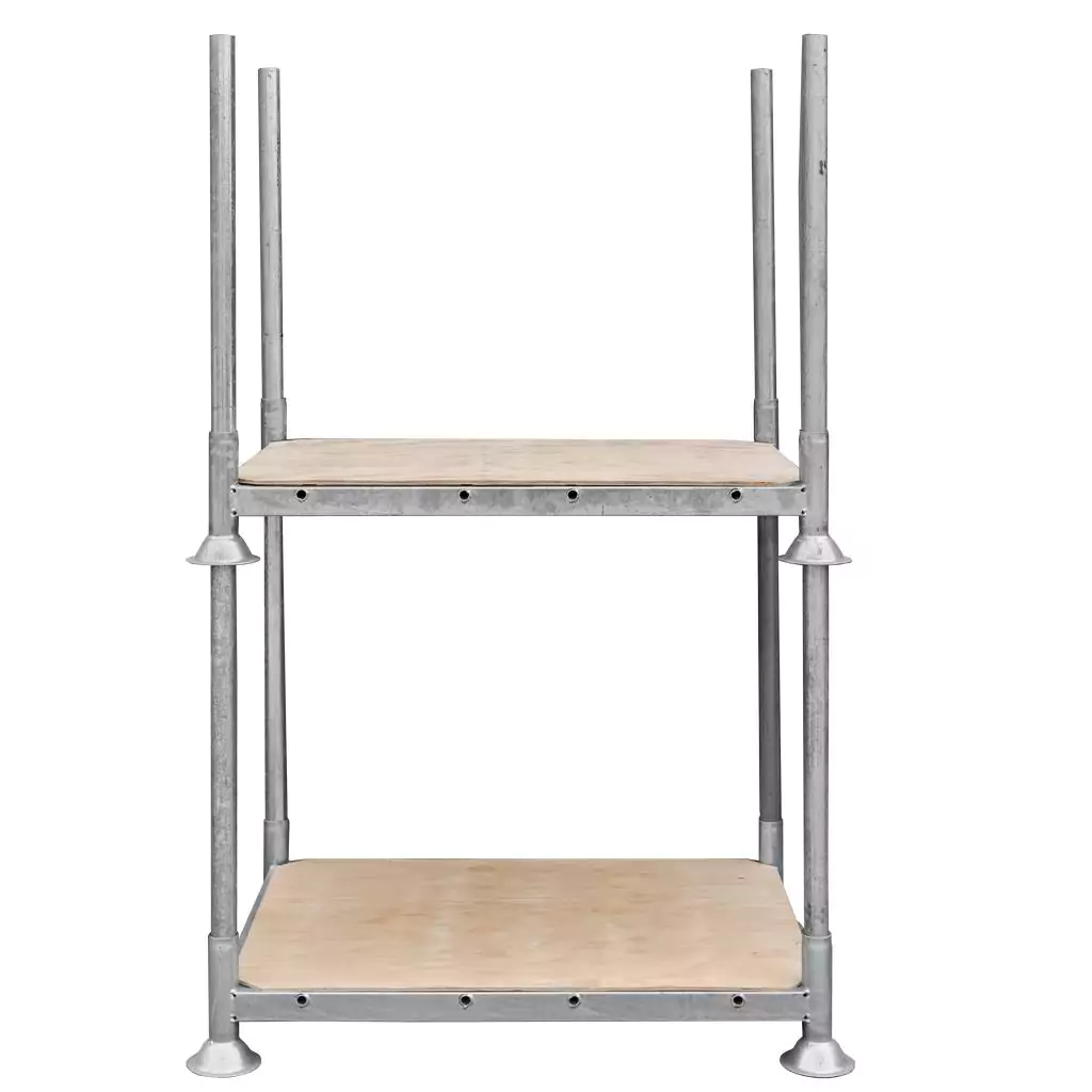 Raft metalic mic 155x118x31 cm zincat cu baza din placaj [7]