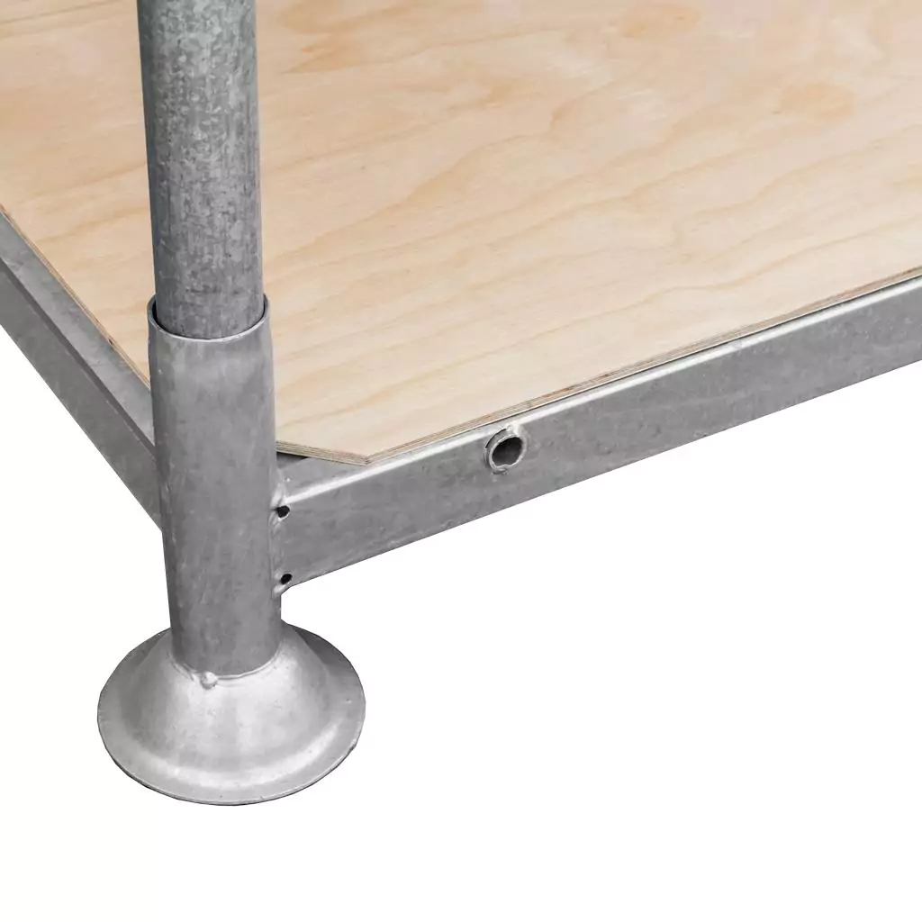 Raft metalic mic 155x118x31 cm zincat cu baza din placaj [5]