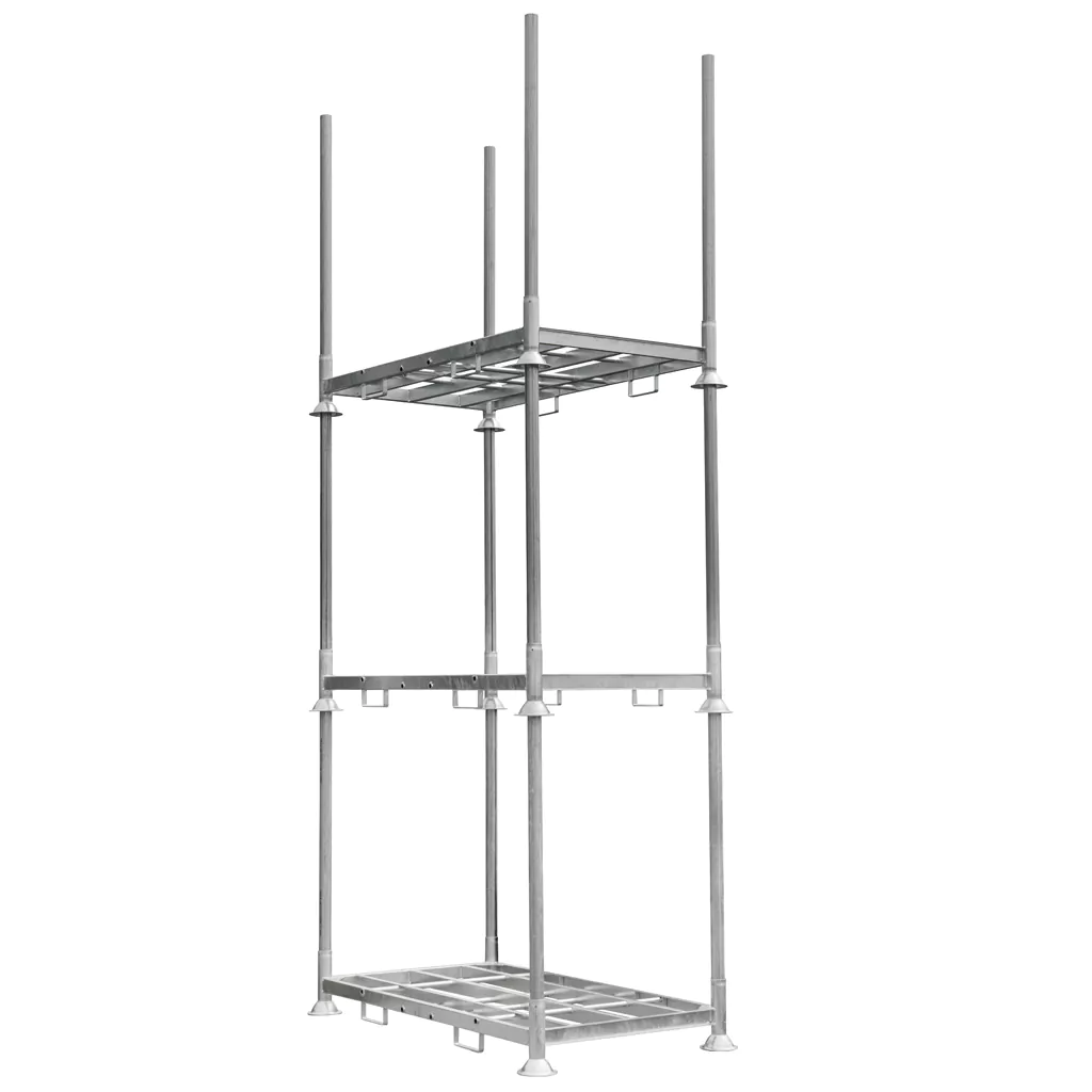 Raft metalic palet cu stalp 202x118x31 cm - mobilrack dublu [2]