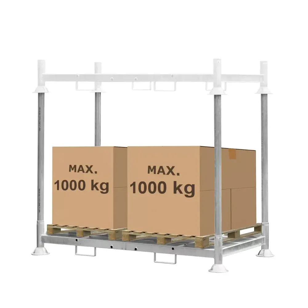 Raft metalic palet cu stalp 202x118x31 cm - mobilrack dublu [1]