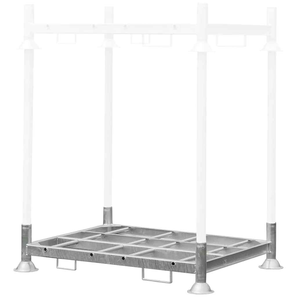 Raft metalic palet cu stalp 202x118x31 cm - mobilrack dublu [5]