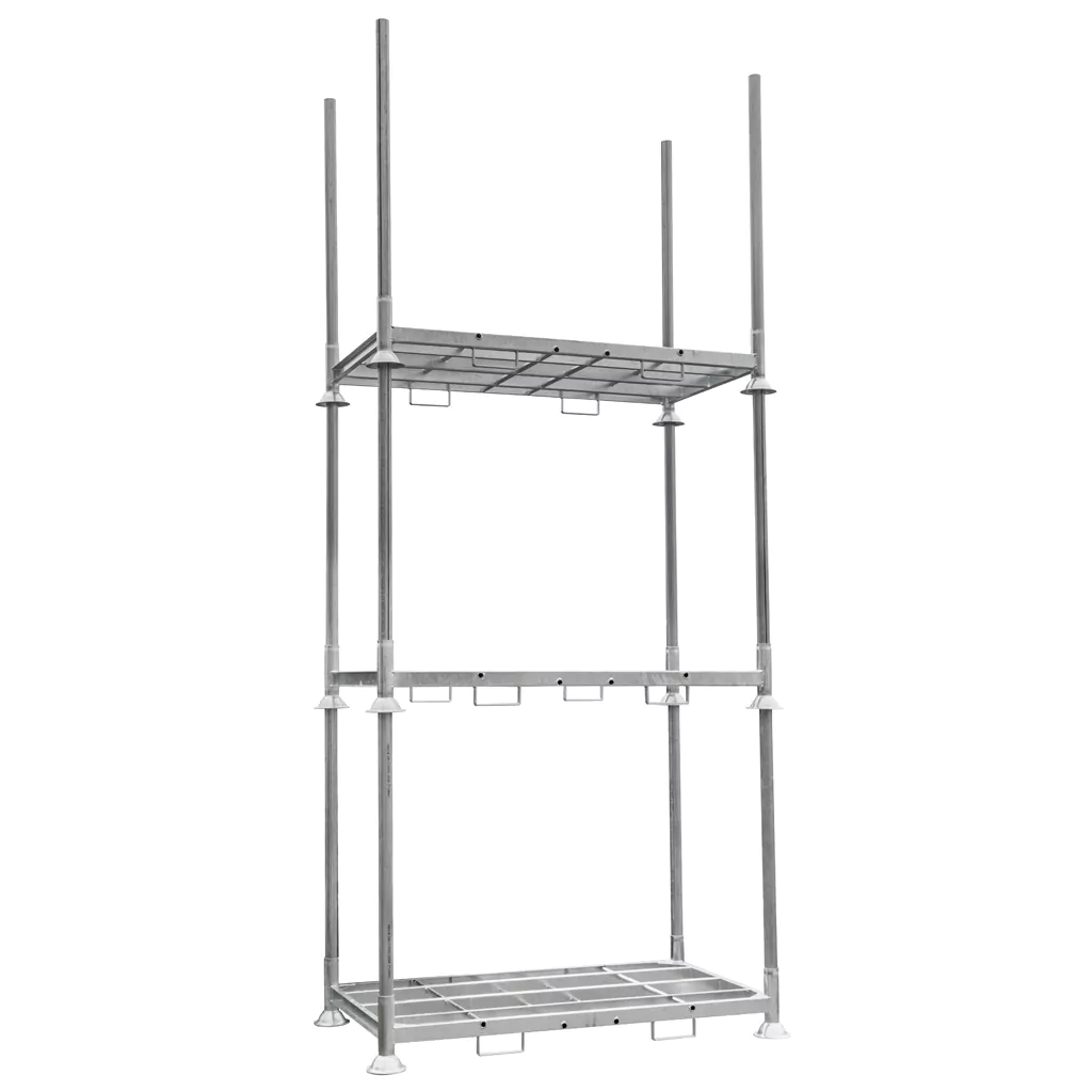 Raft metalic palet cu stalp 202x118x31 cm - mobilrack dublu [4]