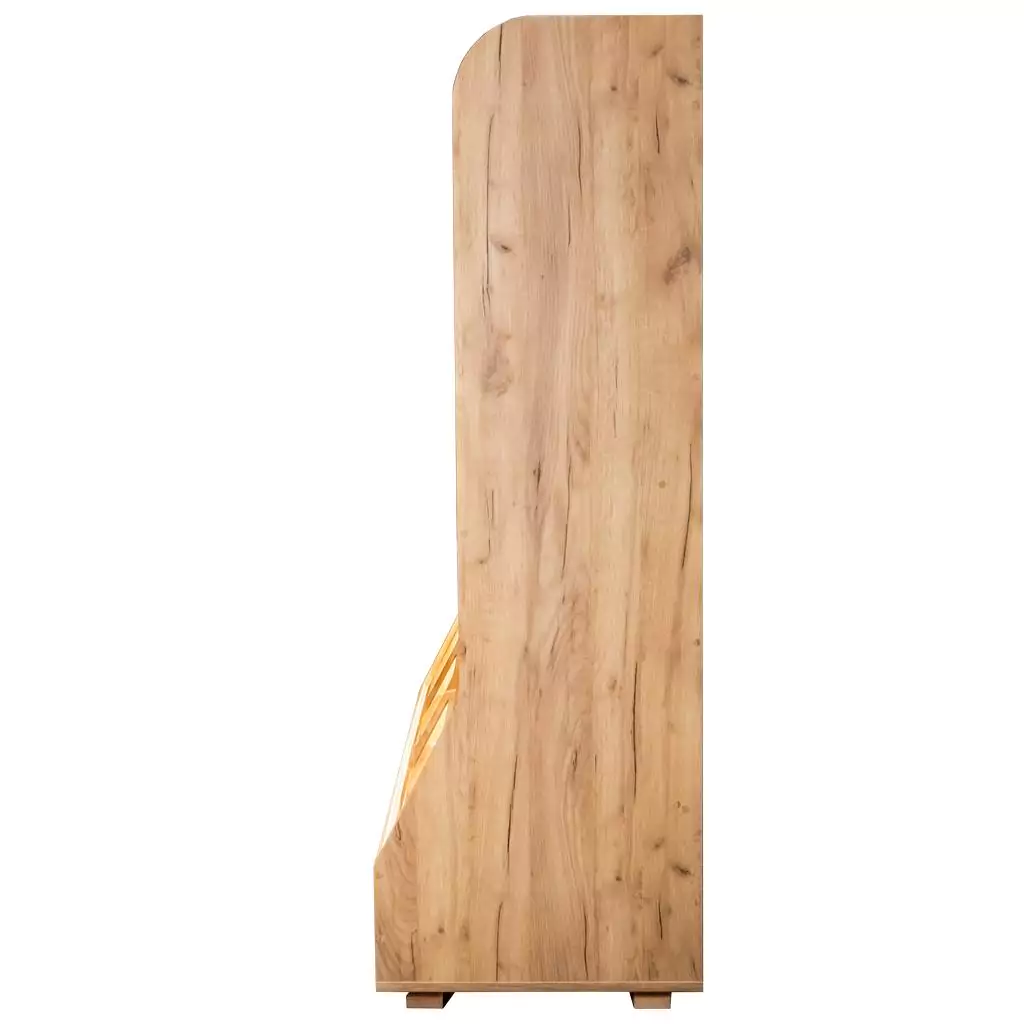 Raft paine plexiglas, iluminare, 180cm, stejar kraft [8]