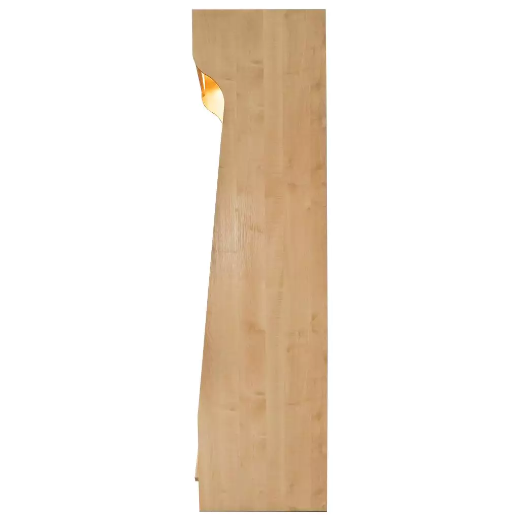 Raft paine plexiglas, iluminare, 200cm, stejar sonoma [8]