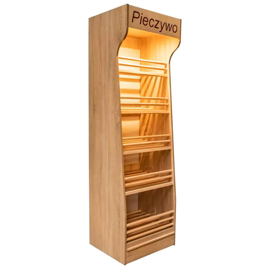 Raft paine plexiglas, iluminare LED, 200cm, stejar sonoma [2]