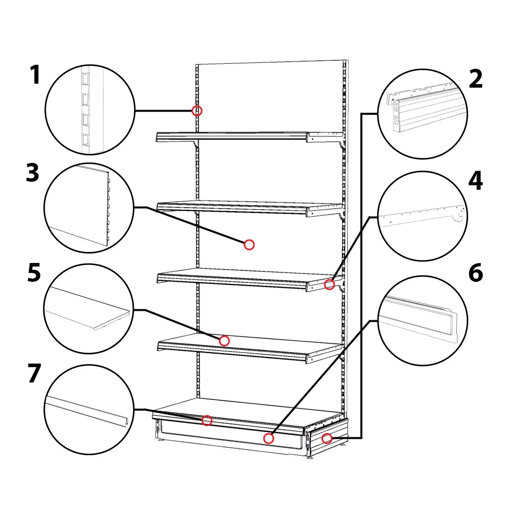 Raft perete 210x100cm extensie, grafit [2]
