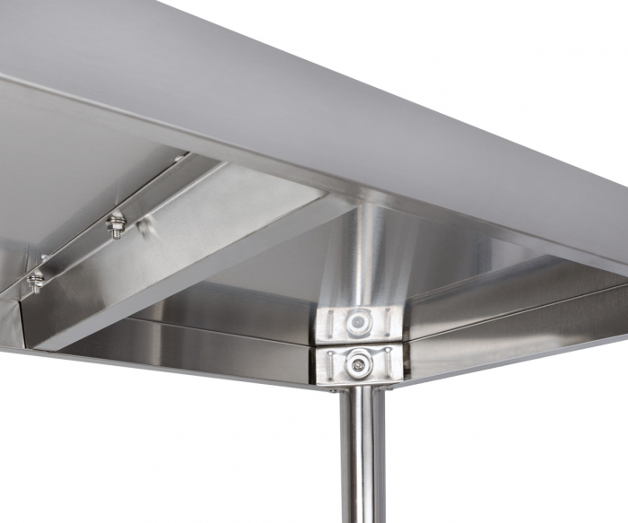 Rastel din inox cu 4 polite pline 1200x460 mm BER4 [5]