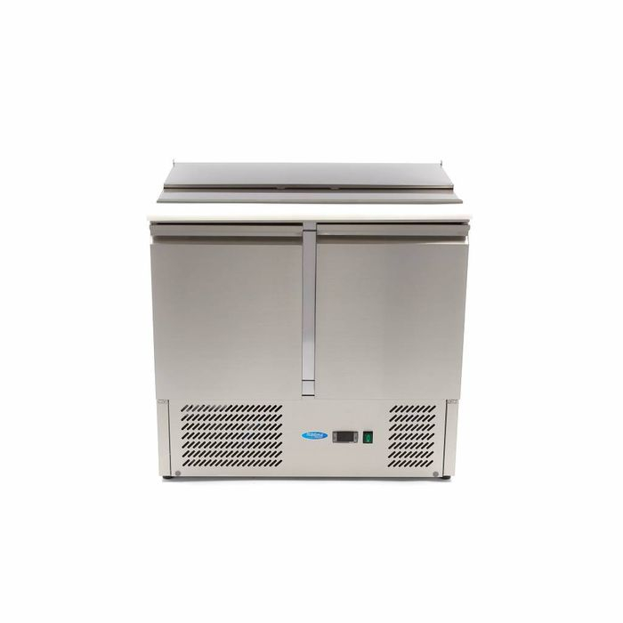 Saladeta inox 257 litri cu 2 usi si blat de lucru integrat [4]