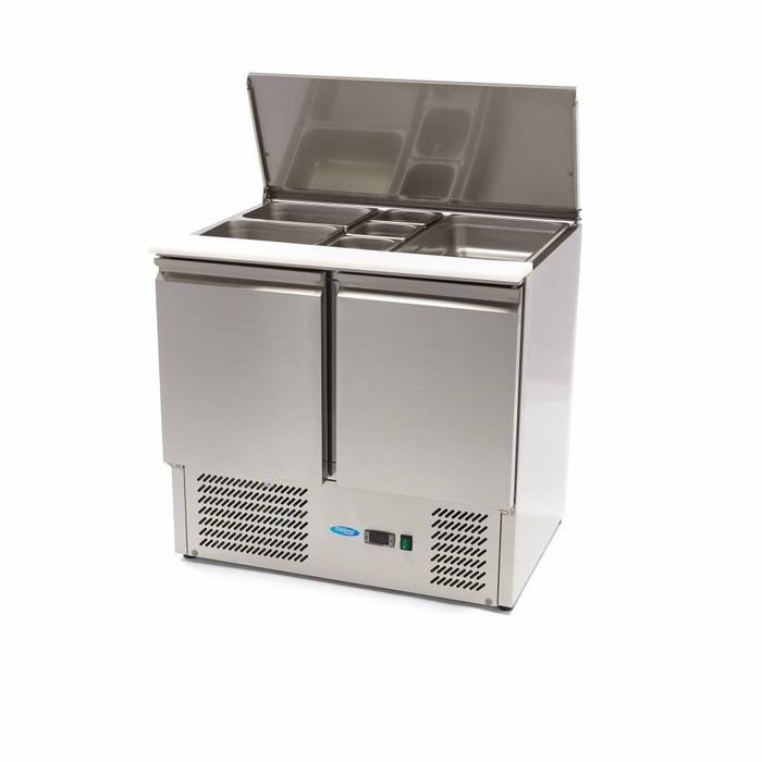 Saladeta inox 257 litri cu 2 usi si blat de lucru integrat [3]