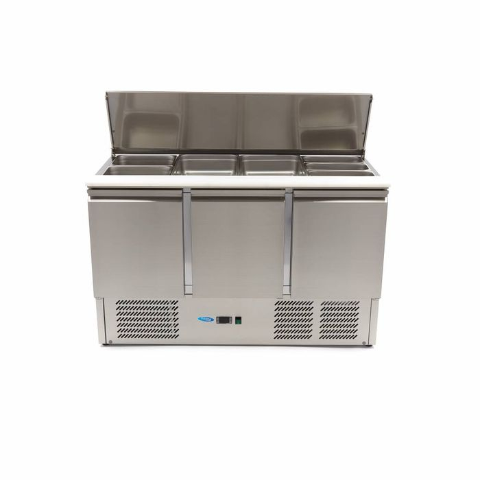 Saladeta inox 400 litri cu 3 usi si blat de taiere inclus [3]