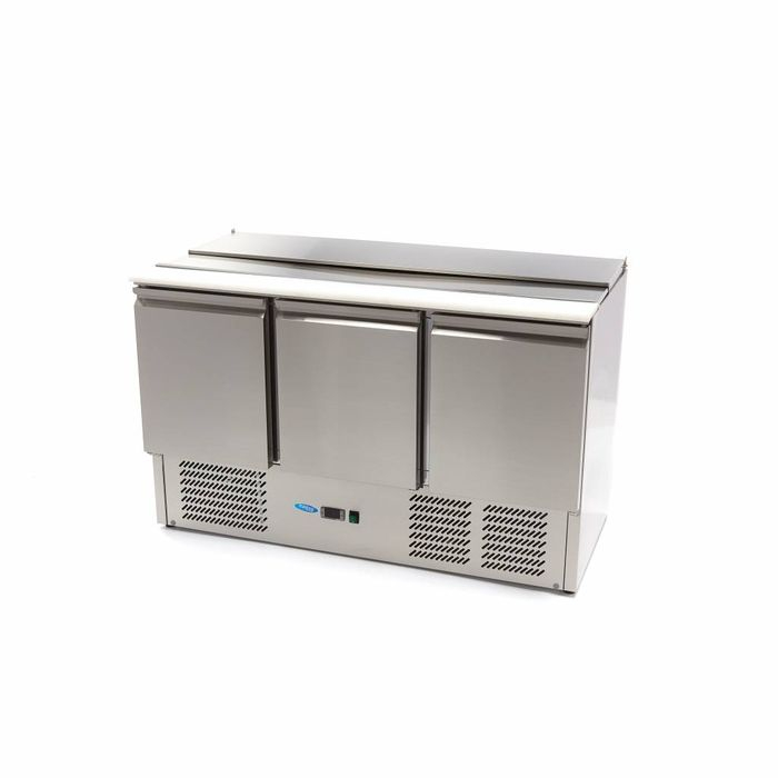 Saladeta inox 400 litri cu 3 usi si blat de taiere inclus [1]