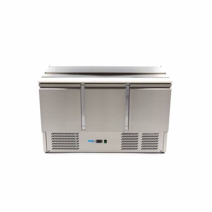 Saladeta inox 400 litri cu 3 usi si blat de taiere inclus [4]