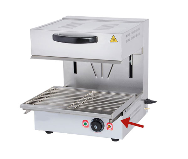 Salamandra profesionala din inox, 435×310 mm, 230V, 2,8kW, BWB-2 [2]