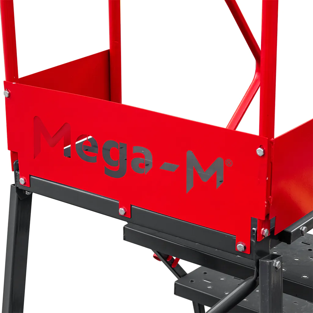 Scara de depozit mobila 102cm, 4 trepte, platforma si frana [7]