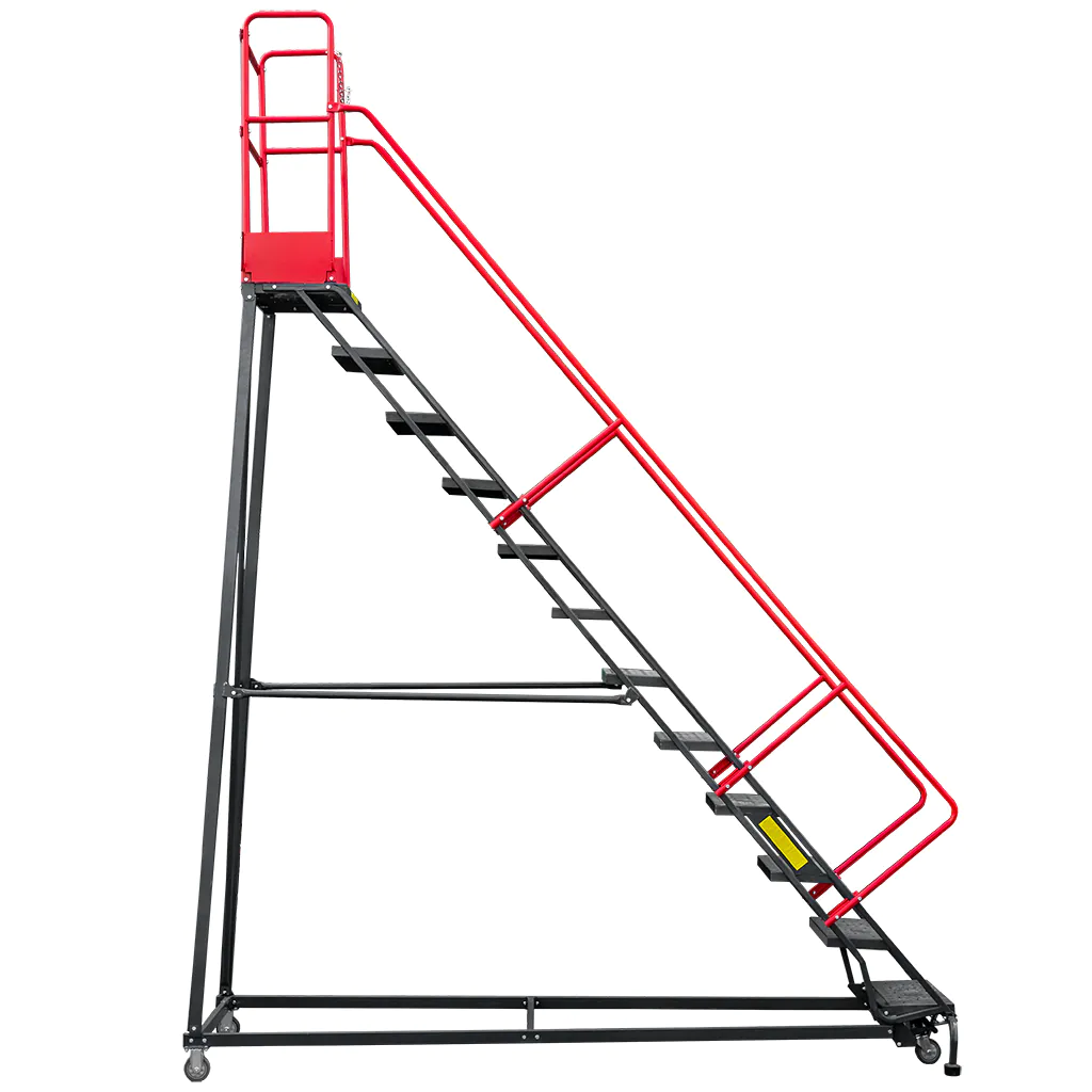 Scara de depozit mobila 306cm, 12 trepte, platforma si frana [3]