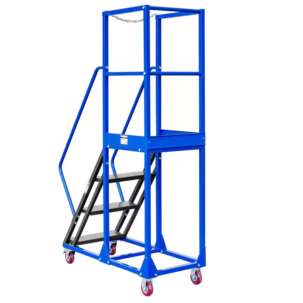 Scara de depozit mobila standard 100cm, 4 trepte, platforma [3]