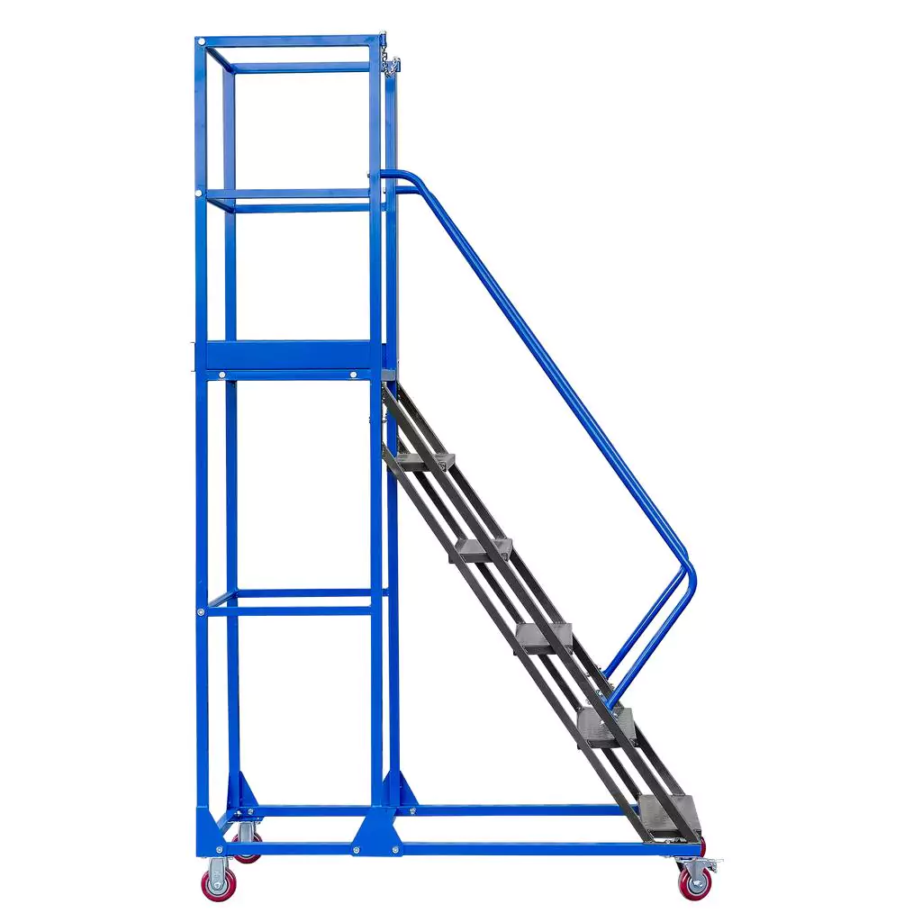 Scara de depozit mobila standard 150cm, 6 trepte, platforma [2]
