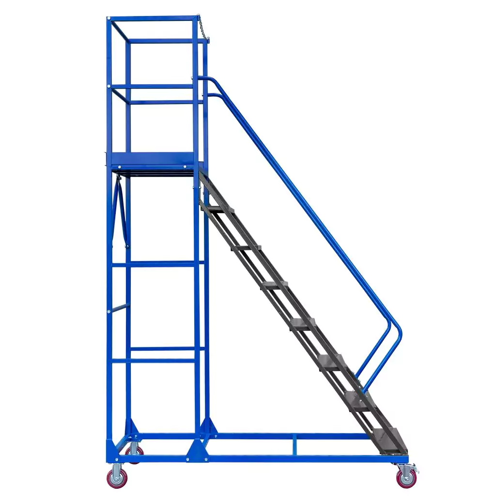 Scara de depozit mobila standard 200cm, 8 trepte, platforma [2]