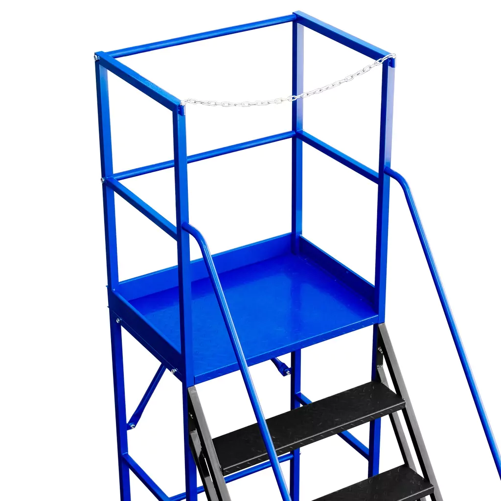 Scara de depozit mobila standard 250cm, 10 trepte, platforma [7]