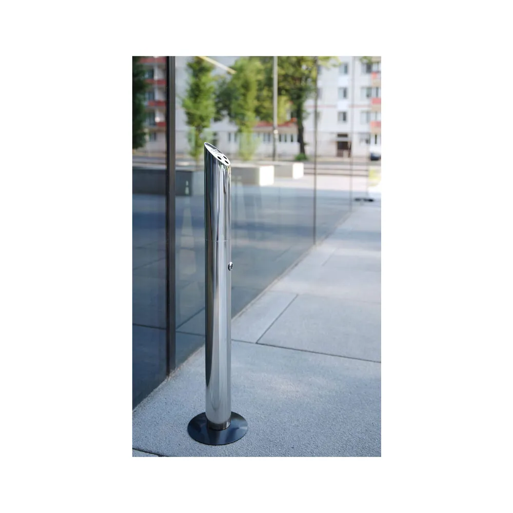 Scrumiera tip stalp, inox, ø17x92 cm [2]