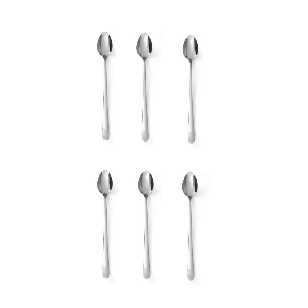 Set 6 lingurite Sundae, inox, 198 mm, cu coada lunga [1]