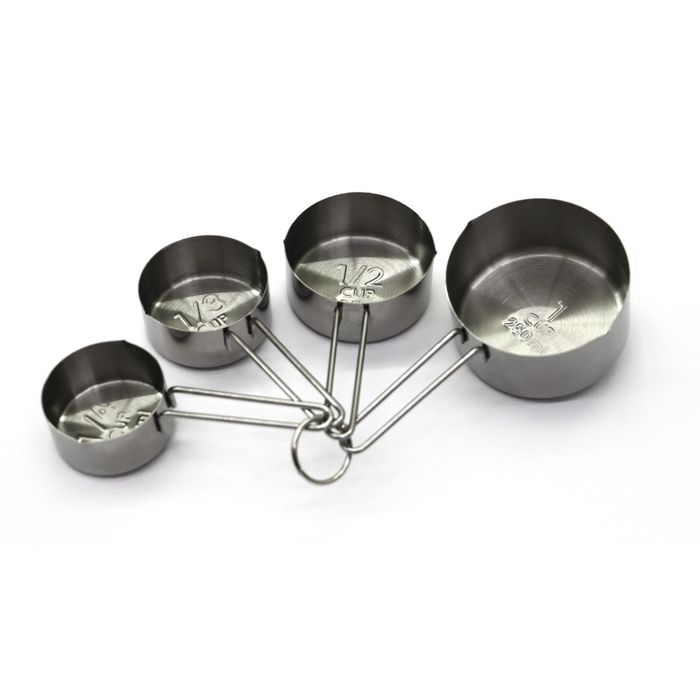 Set masuri 60ml, 80ml, 125ml, 250ml inox, cu maner ergonomic [2]