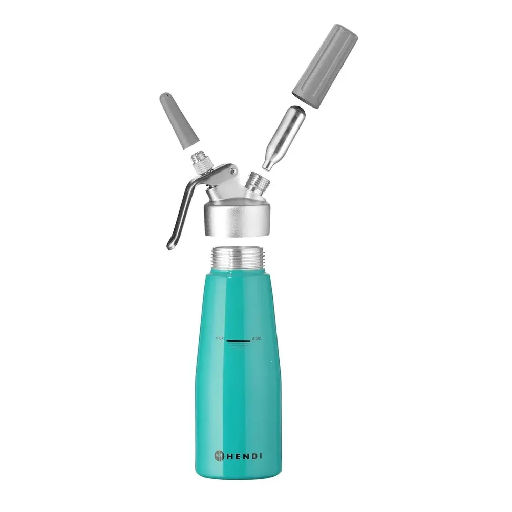 Sifon frisca 0.5L turcoaz, aluminiu, cu 3 duze si perie [2]