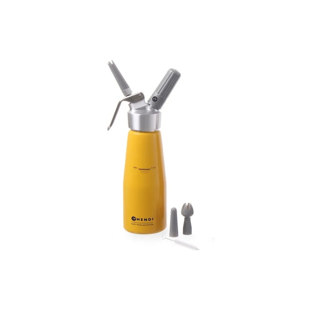 Sifon frisca Kurt Scheller, galben, 0.5L, cu 3 duze si perie [1]