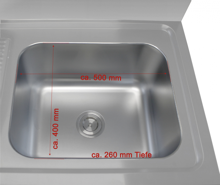 Spalator inox cu 1 cuva cu picurator 1170x600x950 mm GSB120 [4]