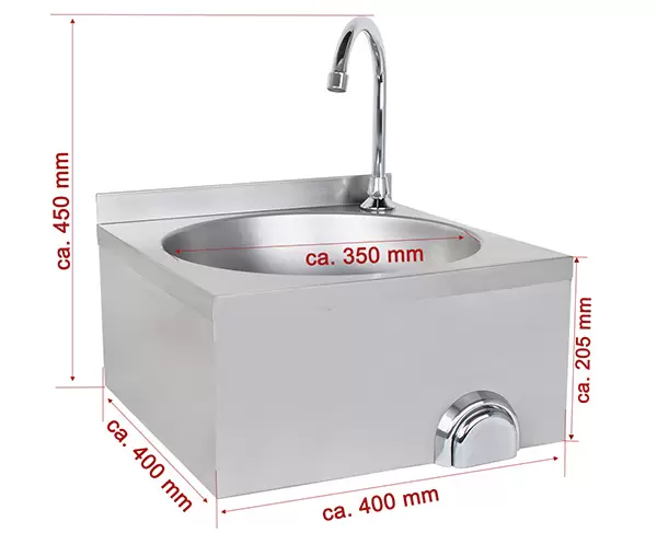 Spalator maini cu actionare la genunchi 400x400x450 mm HWB-III [2]