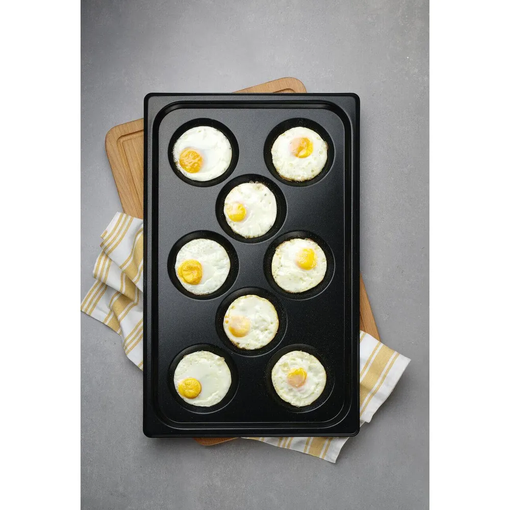 Tava oua antiaderenta, GN 1/1, pentru cuptor, 8 forme [2]